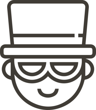 Şapka simgesi vektör çizimi