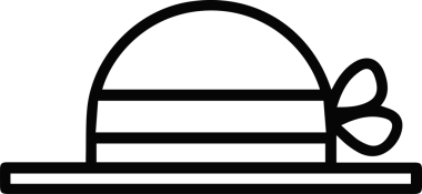 Şapka simgesi vektör çizimi