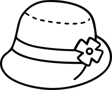Şapka simgesi vektör çizimi