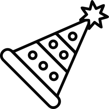 Şapka simgesi vektör çizimi