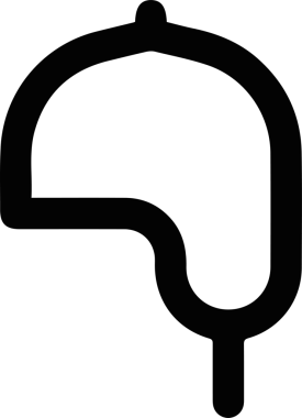 Şapka simgesi vektör çizimi