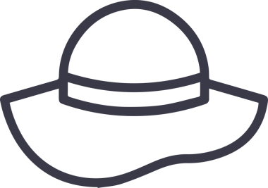 Şapka simgesi vektör çizimi