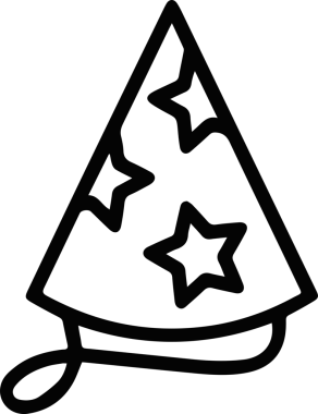 Şapka simgesi vektör çizimi