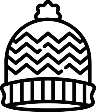 Şapka simgesi vektör çizimi