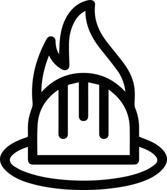 Şapka simgesi vektör çizimi