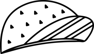 Şapka simgesi vektör çizimi