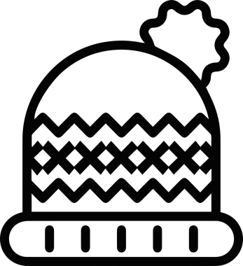 Şapka simgesi vektör çizimi