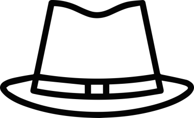Şapka simgesi vektör çizimi