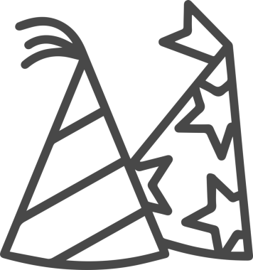 Şapka simgesi vektör çizimi