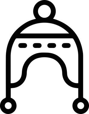 Şapka simgesi vektör çizimi