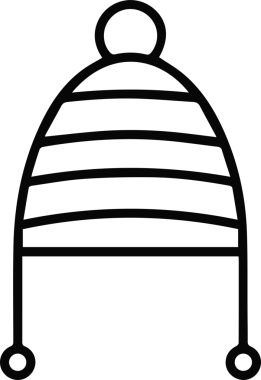 Şapka simgesi vektör çizimi