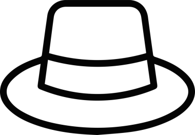 Şapka simgesi vektör çizimi