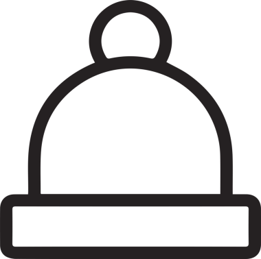 Şapka simgesi vektör çizimi