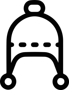 Şapka simgesi vektör çizimi