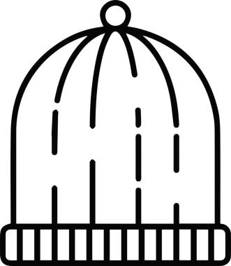 Şapka simgesi vektör çizimi