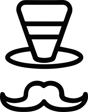 Şapka simgesi vektör çizimi