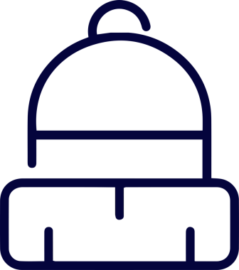 Şapka simgesi vektör çizimi