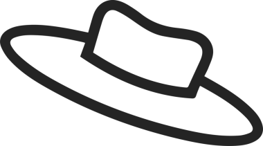 Şapka simgesi vektör çizimi