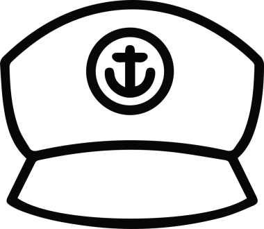 Şapka simgesi vektör çizimi