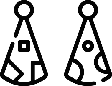 Şapka simgesi vektör çizimi