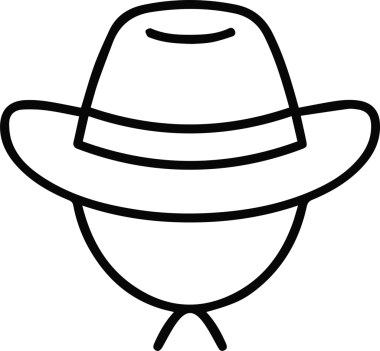 Şapka simgesi vektör çizimi