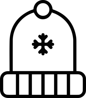 Şapka simgesi vektör çizimi