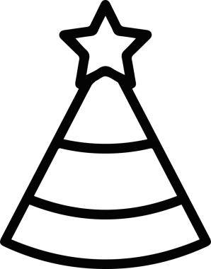 Şapka simgesi vektör çizimi