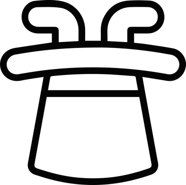 Şapka simgesi vektör çizimi