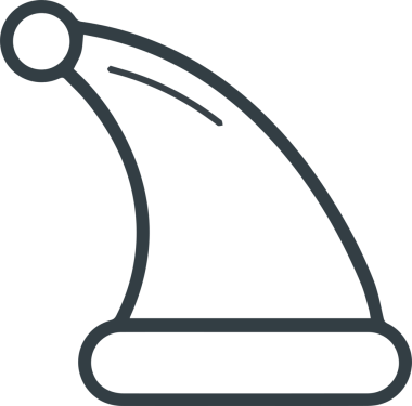 Şapka simgesi vektör çizimi