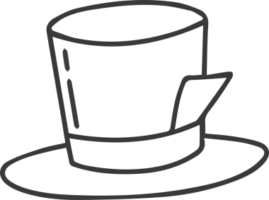 Şapka simgesi vektör çizimi