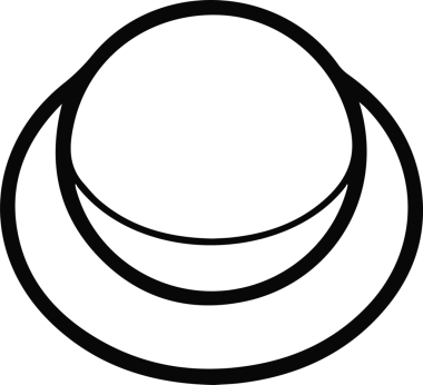 Şapka simgesi vektör çizimi