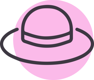 Şapka simgesi vektör çizimi