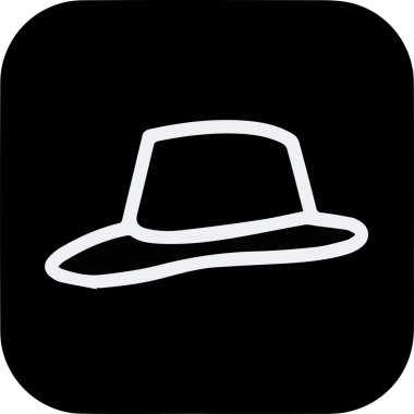 Şapka simgesi vektör çizimi