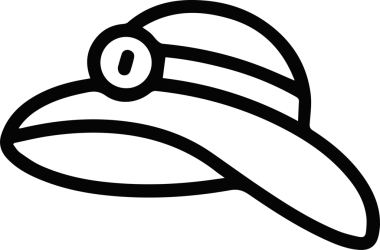 Şapka simgesi vektör çizimi