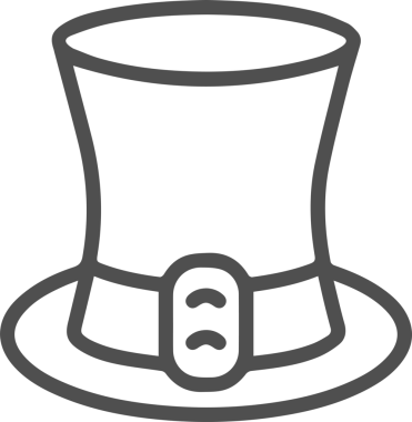 Şapka simgesi vektör çizimi