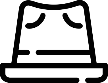 Şapka simgesi vektör çizimi