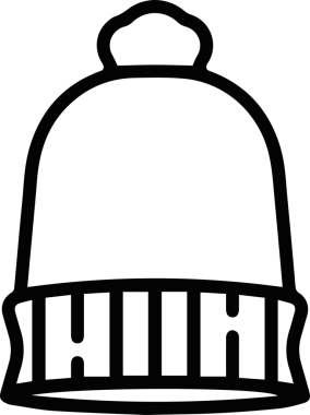 Şapka simgesi vektör çizimi