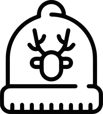 Şapka simgesi vektör çizimi