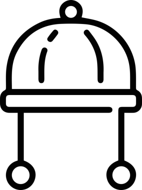 Şapka simgesi vektör çizimi