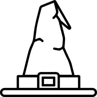 Şapka simgesi vektör çizimi