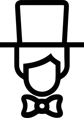 Şapka simgesi vektör çizimi