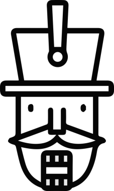 Şapka simgesi vektör çizimi