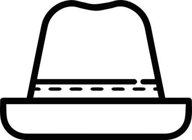 Şapka simgesi vektör çizimi