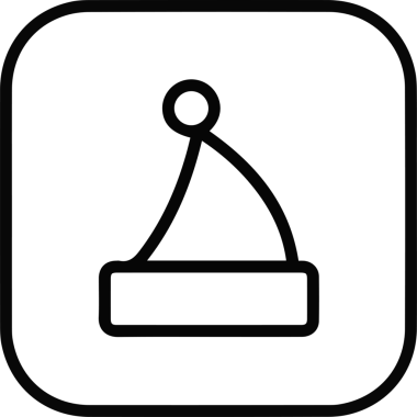 Şapka simgesi vektör çizimi