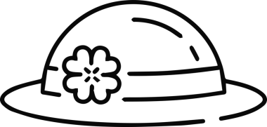 Şapka simgesi vektör çizimi