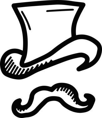 Şapka simgesi vektör çizimi