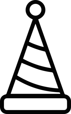 Şapka simgesi vektör çizimi