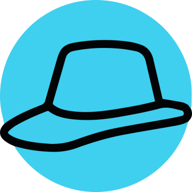 Şapka simgesi vektör çizimi