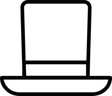 Şapka simgesi vektör çizimi