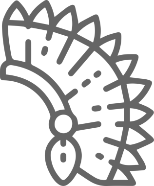 Şapka simgesi vektör çizimi